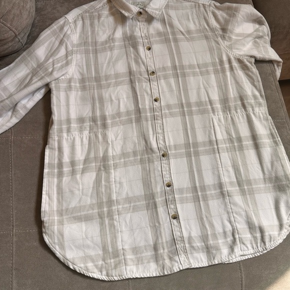 Jachs White and Gray Casual Button Down Shirt - Picture 7 of 10